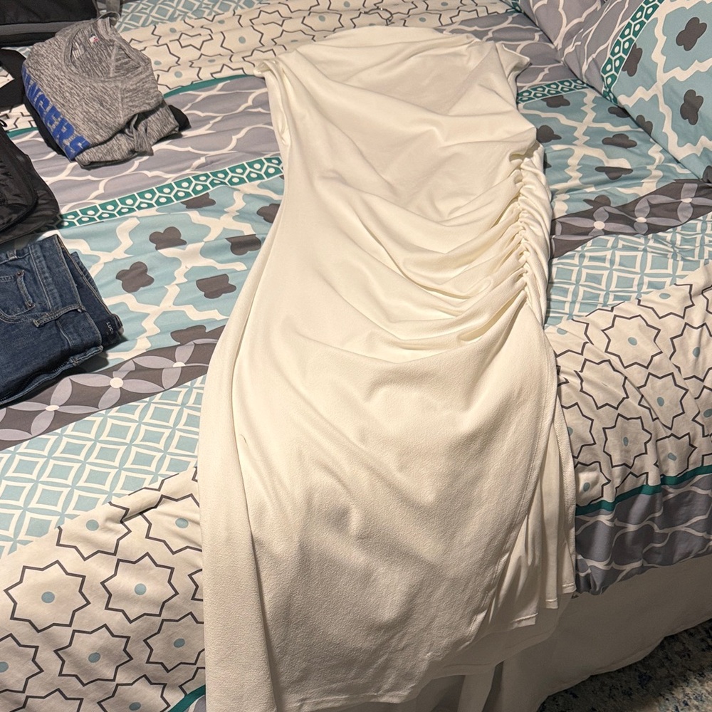 Anthropologie White/Cream Midi Dress